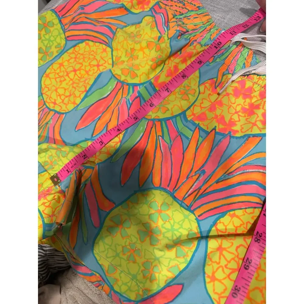 chubbies Pineapple Print Swim Trunks in Yellow, Green, Blue, Pink